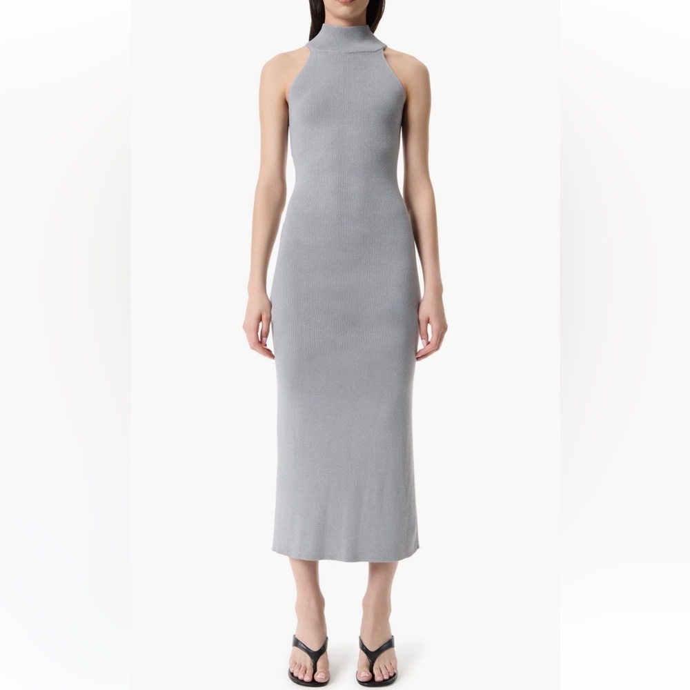 Robert Rodriguez Gray Halter Midi dress